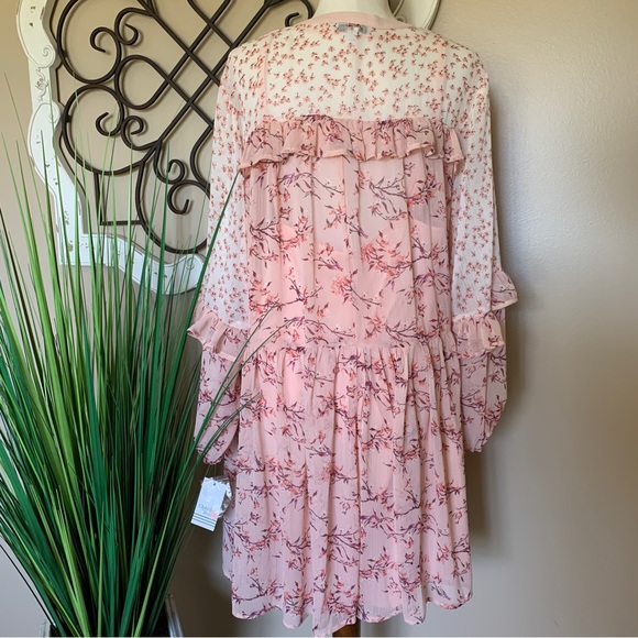 NWT OPHELIA ROE Size XL or 1X Pink Sheer Long Sleeve Flowing Tunic Top & Tank - Picture 4 of 6
